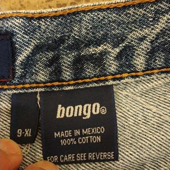 90s BONGO Jeans Capris Sz 9 Blue Cuffed 100% COTTON Preppy Coastal Vintage - Picture 14 of 14
